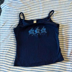 Blue Floral Women's Top